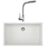 Real Stone Realstone Gordion 77 & Sümela Spiralli Batarya Premium Mutfak Seti - Beyaz - Tek Gözlü