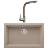 Real Stone Realstone Gordion 77 & Sümela Spiralli Batarya Premium Mutfak Seti - Cappuccino - Kahverengi - Tek Gözlü
