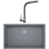 Real Stone Realstone Gordion 77 & Sümela Spiralli Batarya Premium Mutfak Seti - Gri - Tek Gözlü