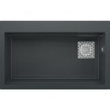 Real Stone Realstone Likya Granit Evye 755X470 mm Fonksiyonel Mutfak Evyesi - Realstone Likya Antrasit - Tek Gözlü - 75,5x47 cm