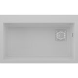 Real Stone Realstone Likya Granit Evye 755X470 mm Fonksiyonel Mutfak Evyesi - Realstone Likya Beyaz - Tek Gözlü - 75,5x47 cm