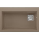Real Stone Realstone Likya Granit Evye 755X470 mm Fonksiyonel Mutfak Evyesi - Realstone Likya Cappuccino - Kahverengi - Tek Gözlü - 75,5x47 cm