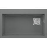 Real Stone Realstone Likya Granit Evye 755X470 mm Fonksiyonel Mutfak Evyesi - Realstone Likya Gri - Tek Gözlü - 75,5x47 cm