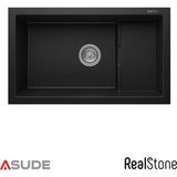 Real Stone Realstone P012 Efes Damlalıklı Granit Evye 1000x500 mm Antrasit