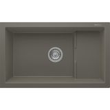 Real Stone Realstone Patara P017 Granit Evye 770X460 mm Tek Göz Mutfak Evyesi - Realstone P017 Patara Gri - Tek Gözlü - 77x46 cm