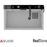 Real Stone Realstone Viktoria Akıllı Granit Evye + Aksesuar Set Beyaz