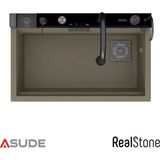 Real Stone Realstone Viktoria Akıllı Granit Evye + Aksesuar Set Cappuccino