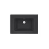 Real Stone Zenıth 65 Etajerli Antrasit Granit Banyo Lavabosu 65X45