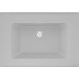 Real Stone Zenıth 65 Etajerli Beyaz Granit Banyo Lavabosu 65X45