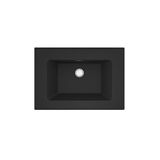 Real Stone Zenıth 65 Etajerli Siyah Granit Banyo Lavabosu 65X45