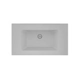 Real Stone Zenıth 80 Etajerli Beyaz Granit Banyo Lavabosu 80X45