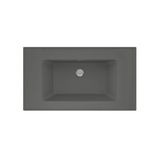 Real Stone Zenıth 80 Etajerli Gri Granit Banyo Lavabosu 80X45