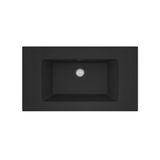 Real Stone Zenıth 80 Etajerli Siyah Granit Banyo Lavabosu 80X45