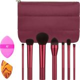 Real Techniques All Decked Out Mürdüm Makyaj Fırça ve Sünger Seti - Profesyonel Yumuşak Makyaj Fırçası