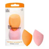 Real Techniques Beauty Makyaj Blender Miracle Complexion Ve Makyaj Gücü Sünger Seti, Cc Krem Vakfı İçin, Turuncu Ve Pembe, Makyaj Karıştırma