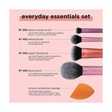 REAL TECHNIQUES Everyday Essentials makyaj fırçası, yüz için komple set (yüz süngeri, yüz, ruj, ayarlama ve delüks göz farı fırçası)