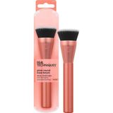 Real Techniques Glow Yuvarlak Tabanlı Makyaj Fırçası, Sıvı ve Krem Makyaj İçin, Parlatma ve Karıştırma Kapsama için Düz Üst Fondöten Fırçası, Yoğun Sentetik Kıllar, Vegan ve Zulüm İçermez, 1 Adet