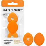 Real Techniques Mini Miracle Concealer Puff Trio, Sıvı Ve Krem Fondöten Ve Kapatıcı İçin Küçük Makyaj Pufu, Seyahat Dostu Ve Yeniden Kullanılabilir, Vegan 3 Adet