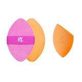 Real Techniques Miracle Ten Sünger + Miracle 2'si 1 Arada Pudra Pufu, Makyaj Karıştırma Süngeri ve Çift Taraflı Pudra Pufu, Sıvılar, Kremler ve Tozlar İçin, Vegan ve Lateks İçermez, 2 Adet