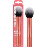Real Techniques Ultra Peluş Pudra Makyaj Fırçası, Pudra, Bronzlaştırıcı ve Allık, Şeffaf, Yapılabilir Kapsama Alanı, Büyük, Kabarık Pudra Fırçası, Vegan, Zulümsüz ve Sentetik Kıllar, 1 Adet - 0