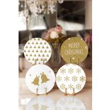 RealHomes 115 4'lü Mery Christmas Motifli Servis Altlığı ve Supla