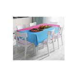 RealHomes 3175 Mavi Pembe Ananas Desenli Modern Leke Tutmaz 120x140 cm Masa Örtüsü
