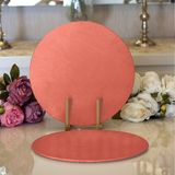 RealHomes 34x34 cm Renkli 2'li Mercan Resimli Dijital Baskılı Modern Yuvarlak Servis Altlığı Supla