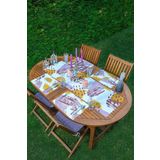 RealHomes 4+1 Fırça Darbeleri Motifli Amerikan Servis & Runner Seti