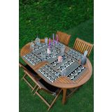 RealHomes 4+1 Özel Tasarım Iskandinav Tasarımlı Amerikan Servis & Runner Seti, ServisRunner-Set359