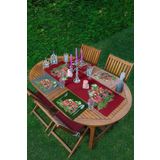 RealHomes 4+1 Renkli Zemin Mum Konseptli Amerikan Servis & Runner Seti