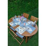 RealHomes 4+1 Soft Silüet Çizimli Amerikan Servis & Runner Seti