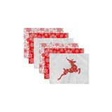 RealHomes 6'lı Kar Taneleri & Geyik Özel Tasarım Amerikan Servis Seti, Servis6li-Set135