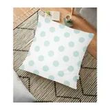 RealHomes Açık Mavi Puantiyeli Dijital Baskılı Modern 70x70 cm Yer Minderi