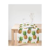 Realhomes Ananas Desenli Dijital Baskı Dekoratif Süet Runner