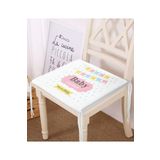 RealHomes Beyaz Zemin Baby Shower Temalı Özel Tasarımlı Dijital Baskılı Çocuk Odası Fermuarlı Sandalye Minderi