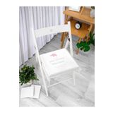 RealHomes Beyaz Zemin Filli Baby Shower Temalı Dijital Baskılı Çocuk Odası Fermuarlı Sandalye Minderi