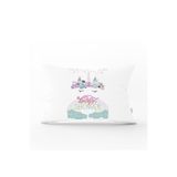 RealHomes Beyaz Zeminde Baby Shower Özel Tasarım Çocuk Odası Dikdörtgen Yastık Kılıfı