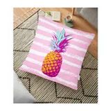 RealHomes Canlı Renkli Ananas Motifli Dijital Baskılı 70x70 cm Yer Minderi