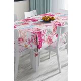 RealHomes Çiçek Desenli Dijital Baskılı 3d Masa Örtüsü, Masa-Real69-140x140cm