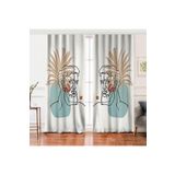 RealHomes Çift Kanat Antik Yunan Tanrısı Özel Tasarım Modern Dijital Baskılı Fon Perde