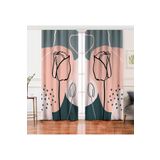 RealHomes Çift Kanat Bohemian Özel Tasarım Dijital Baskılı Fon Perde, Rh-PerdeCift-5762-140x200cm