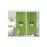 RealHomes Çift Kanat Köpek Desenli Dijital Baskılı Modern Çocuk Odası Fon Perde, Rh-CPerdeCift-4874-280x200