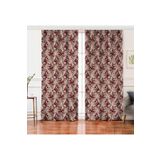 RealHomes Çift Kanat Renkli Zemin Üzerinde Çiçek Desenli Dijital Baskılı Fon Perde, Rh-PerdeCift-8425-140x200cm