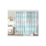 RealHomes Çift Kanat Yeşil Çizgili Baby Shower Çocuk Odası Fon Perde