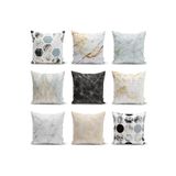 RealHomes Çift Taraflı Hava Durumu Temalı Bal Peteği Motifli Dijital Baskılı Raşel Örme Yastık Kırlent Kılıfı, Rasel-K2513-CiftTarafli-43x43cm