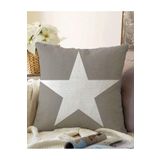 RealHomes Çift Taraflı Modern Yıldız Desen Dijital Baskılı Dekoratif Raşel Örme Yastık Kırlent Kılı, Sonil-K308-43x43cm