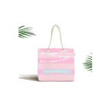 RealHomes Çocuk Çantası - Pembe Çizgili Baby Shower Kumaş Çanta, Canta-4810