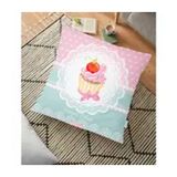 RealHomes Cup Cake Dijital Baskılı Dekoratif 70x70 cm Yer Minderi