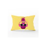 RealHomes DIK-3119 Mor Ananas Tasarımlı Dijital Baskılı Dekoratif Dikdörtgen Kırlent Kılıfı