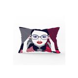 RealHomes DIK-3360 Pop Art Mujer Elegante Tasarımlı Dijital Baskılı Dikdörtgen Kırlent Kılıfı